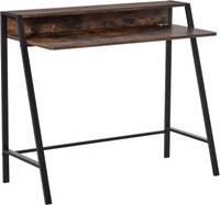 Computer bord Homcom Writing Desk Computer Table Rustic Brown Skrivbord