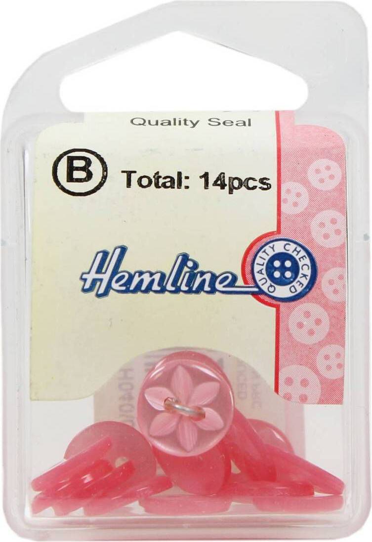 Hemline Basic Star Button 14-pack