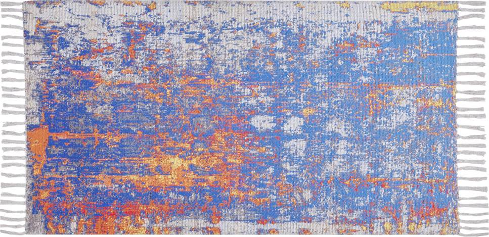 Beliani Area Rug ACARLAR Multicolour, Blue cm