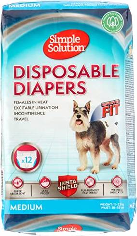 Simple Solution Disposable Dog Diapers for Female Dogs