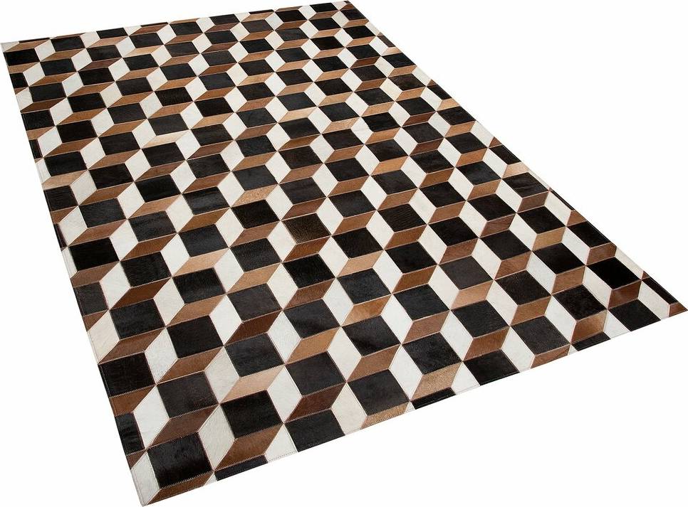 Union Rustic Amir Cowhide Rug Brown
