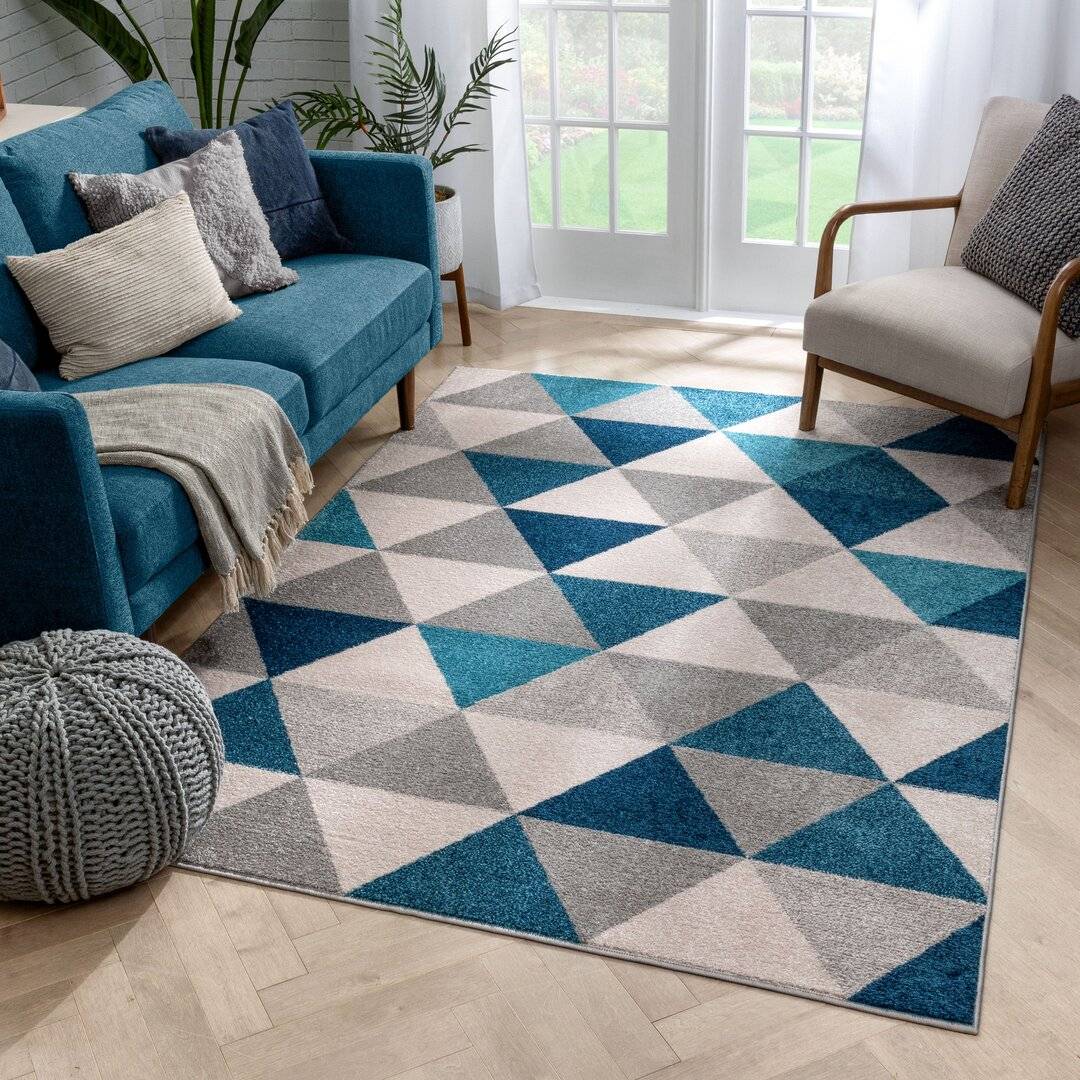 Zipcode Design Rivka Modern Geometric Blue