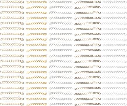 Eease 500pcs Professional DIY Extender Chain Adjustable Chain for Bracelets Making