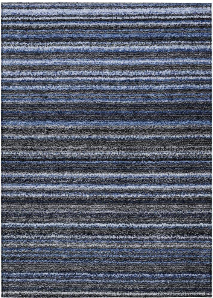 Addison Rugs Machine Washable Chantille Stripes Blue