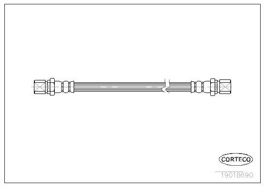 Corteco Brake Hose Rear Axle