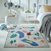 Dunelm PractiRug ABC Washable Kids Rug MultiColoured