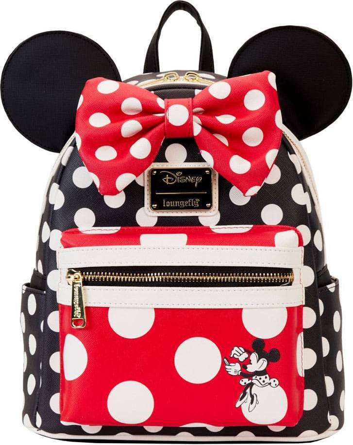 Loungefly Minnie Mouse Rocks The Dots Classic Mini Backpack - Black