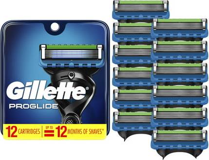 Gillette proglide blades Gillette Fusion5 ProGlide Razor Blade Refills 12 Count