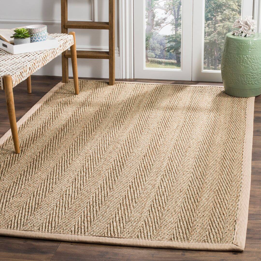 Fernleaf Emmaline Natural Rug Black