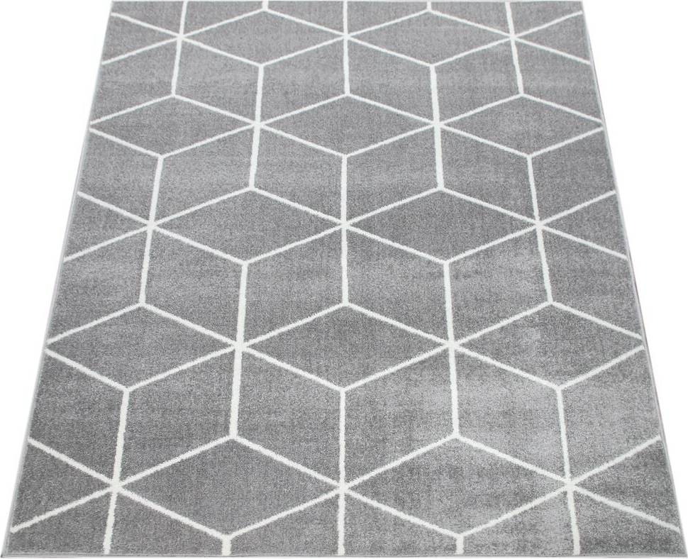 Zipcode Design Boothe Flatweave Grey White Rug 60 x 100 cm Grey