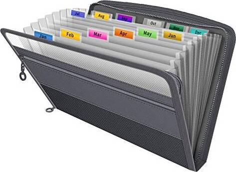 A4 storage boxes File Organiser,13 Pockets Folder
