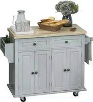 Kitchen island with storage Homcom Rolling Kitchen Island