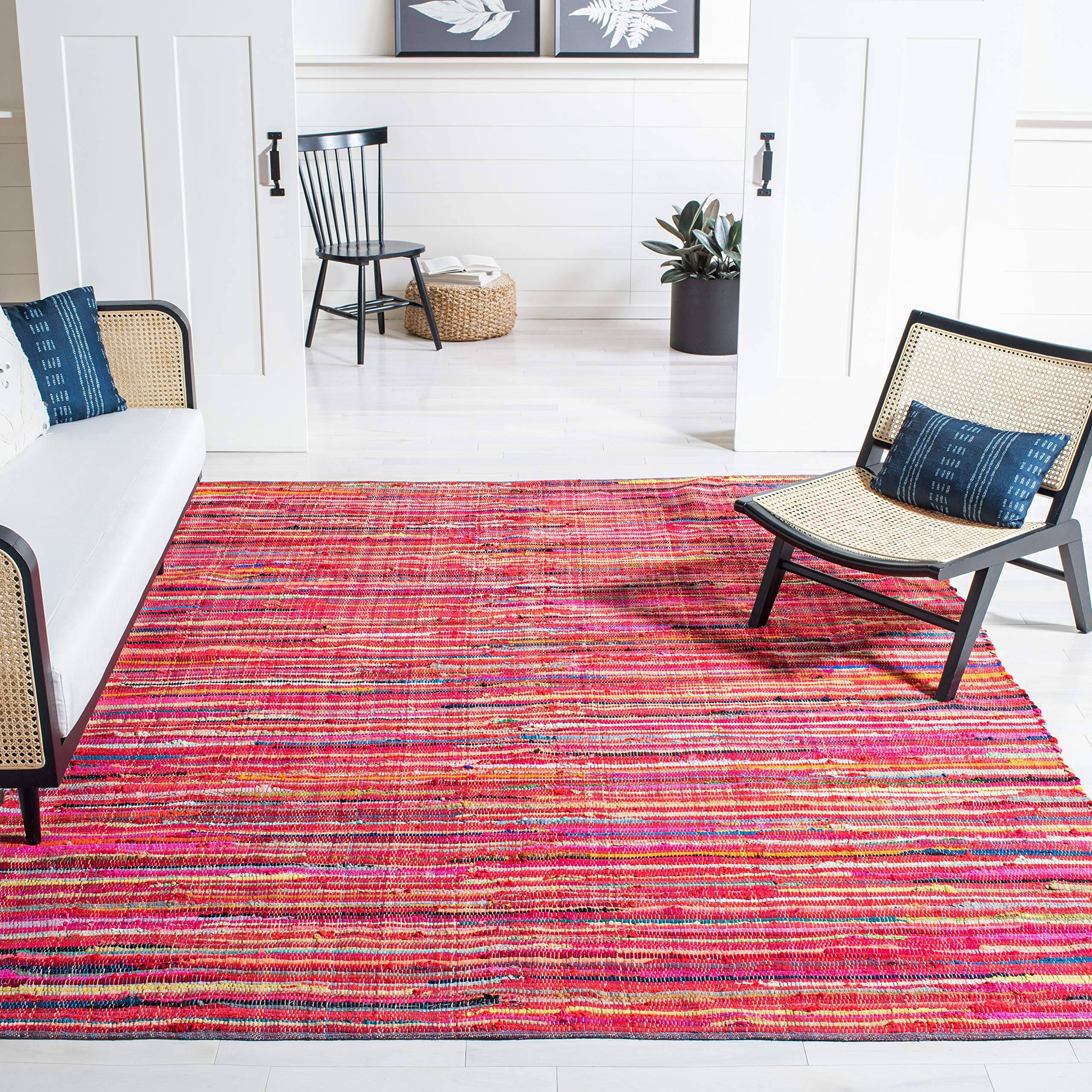 Safavieh Handmade Rag Rug Annalee Red, Multicolor 108x"