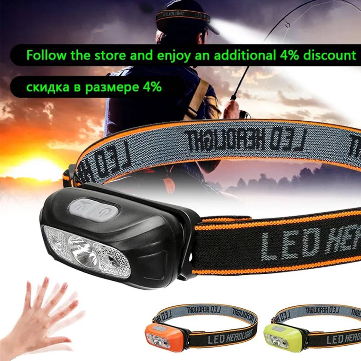 Shein Mini USB Rechargeable Motion Sensor Headlamp