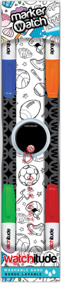 Watchitude Sports Colorable Clock Silver
