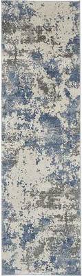 Large Area Rug 160x221 cm Grey Blue