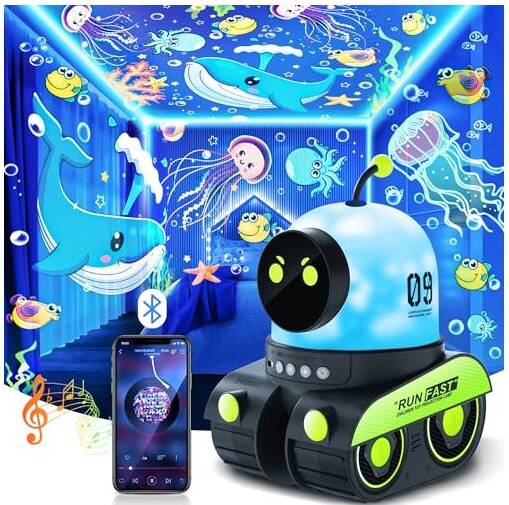 PIKOY Robot Kids Projector, Modes