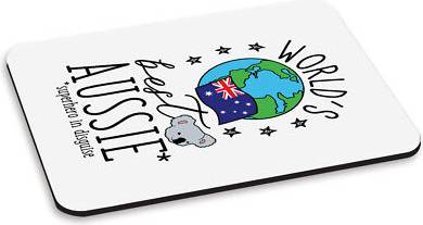 Gift Base World's Best Aussie PC Computer Mouse Mat Pad