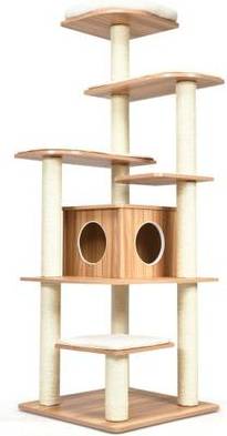 Cat tree Costway Multi-Layer Platform Cat Tree with Scratch Resistant Rope