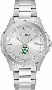 Bulova Silver Colorado State Rams Sport Watch