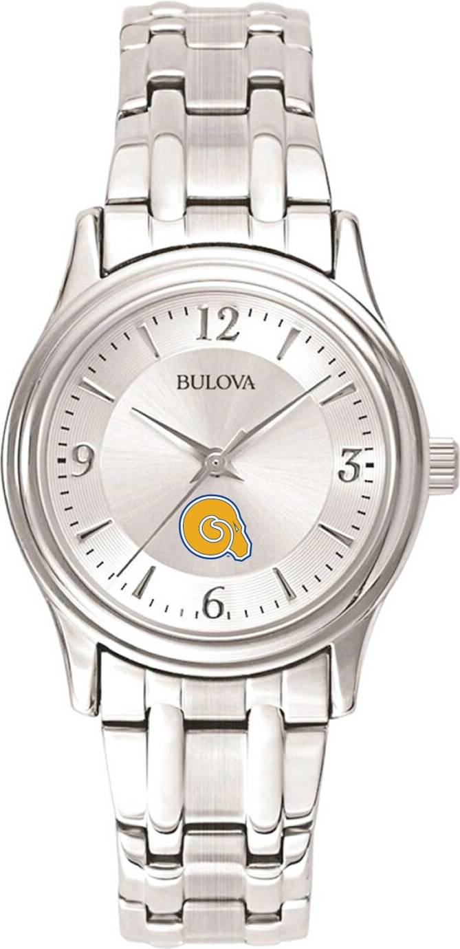 Bulova Silver Albany State Golden Rams Quartz Watch