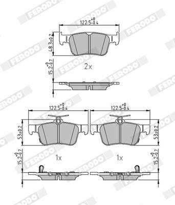FERODO Brake Pad Set Disc FDB5240