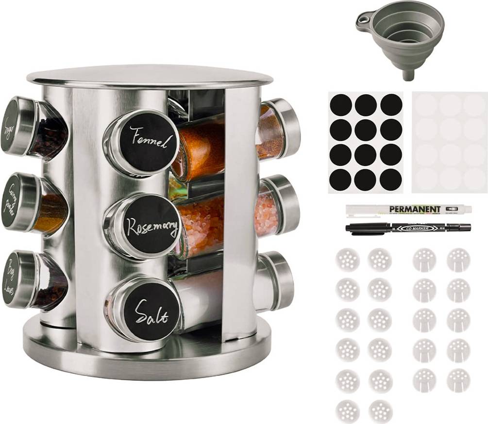 Belfry Kitchen Free-Standing 12-Jar Spice Rack