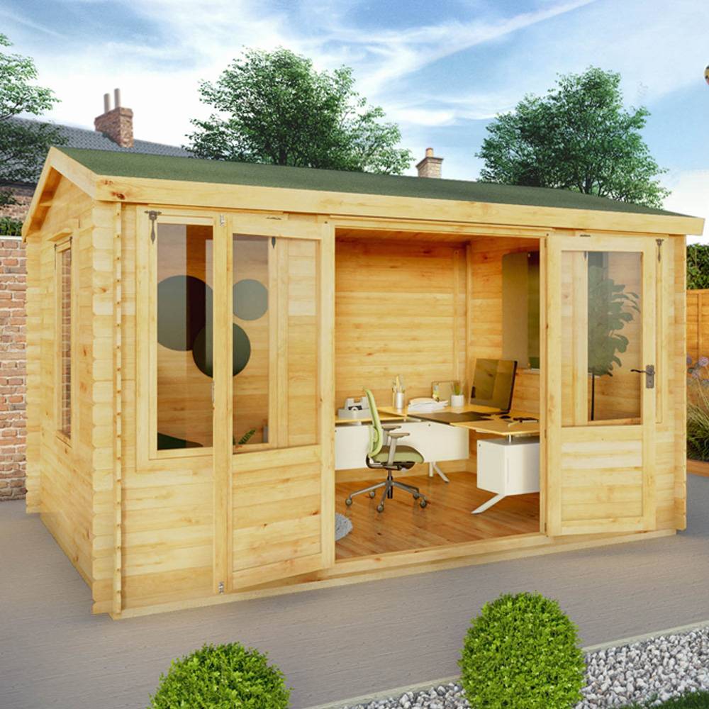 Mercia 4x3m Reverse Apex Log Cabin