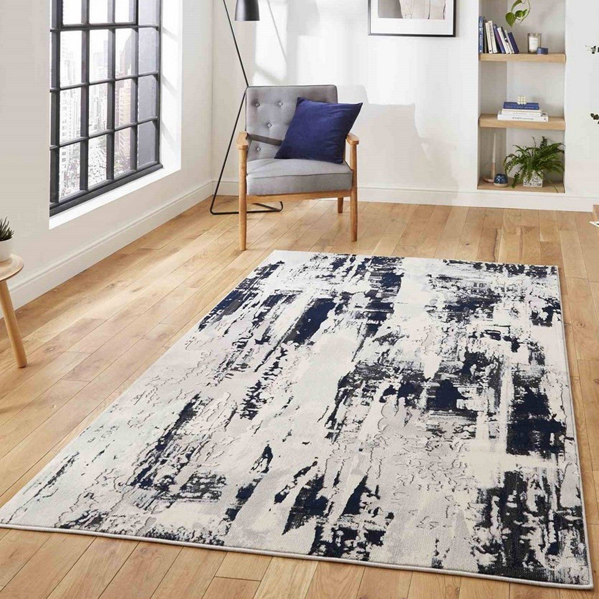 Think Rugs Apollo GR579 Modern Abstract Blue