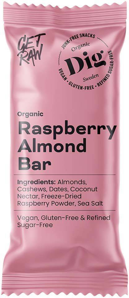 Getraw Raspberry Almond Bar 42g 1pak