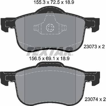 Textar Brake Pad Set 2307303