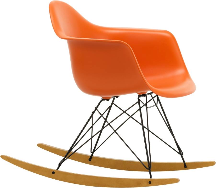 Vitra Eames RAR Plastic Rocking Armchair - Orange Gungstol