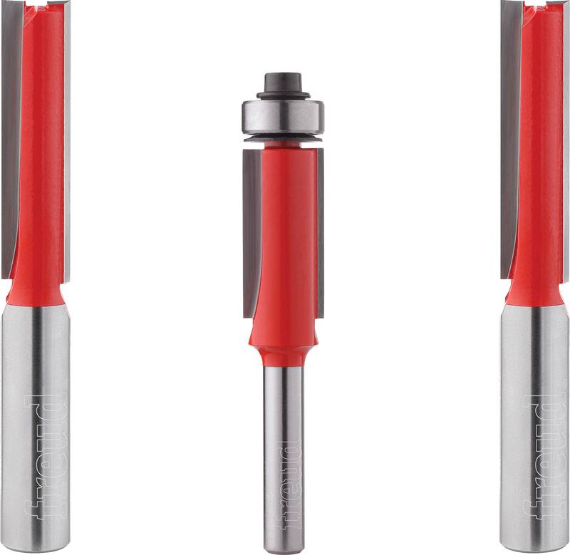 Kitchen Fitter Router Bit Set: 1/2" Straight & 1/4" Flush Trim 3 Piece Resin