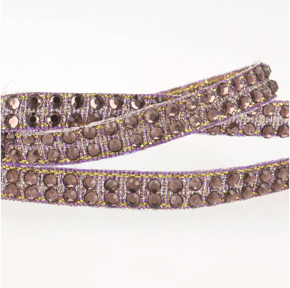 Stephanoise Iron Rhinestone Trim Purple