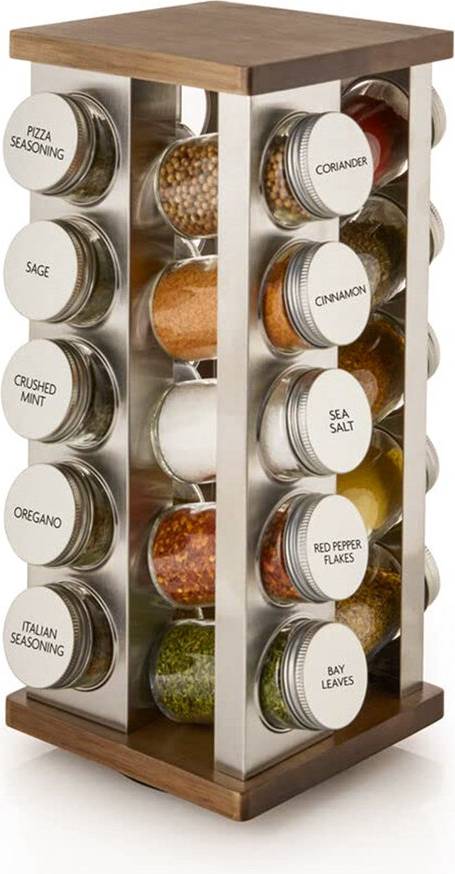 Free standing spice rack Belfry Kitchen Free-Standing 20-Jar Spice Rack