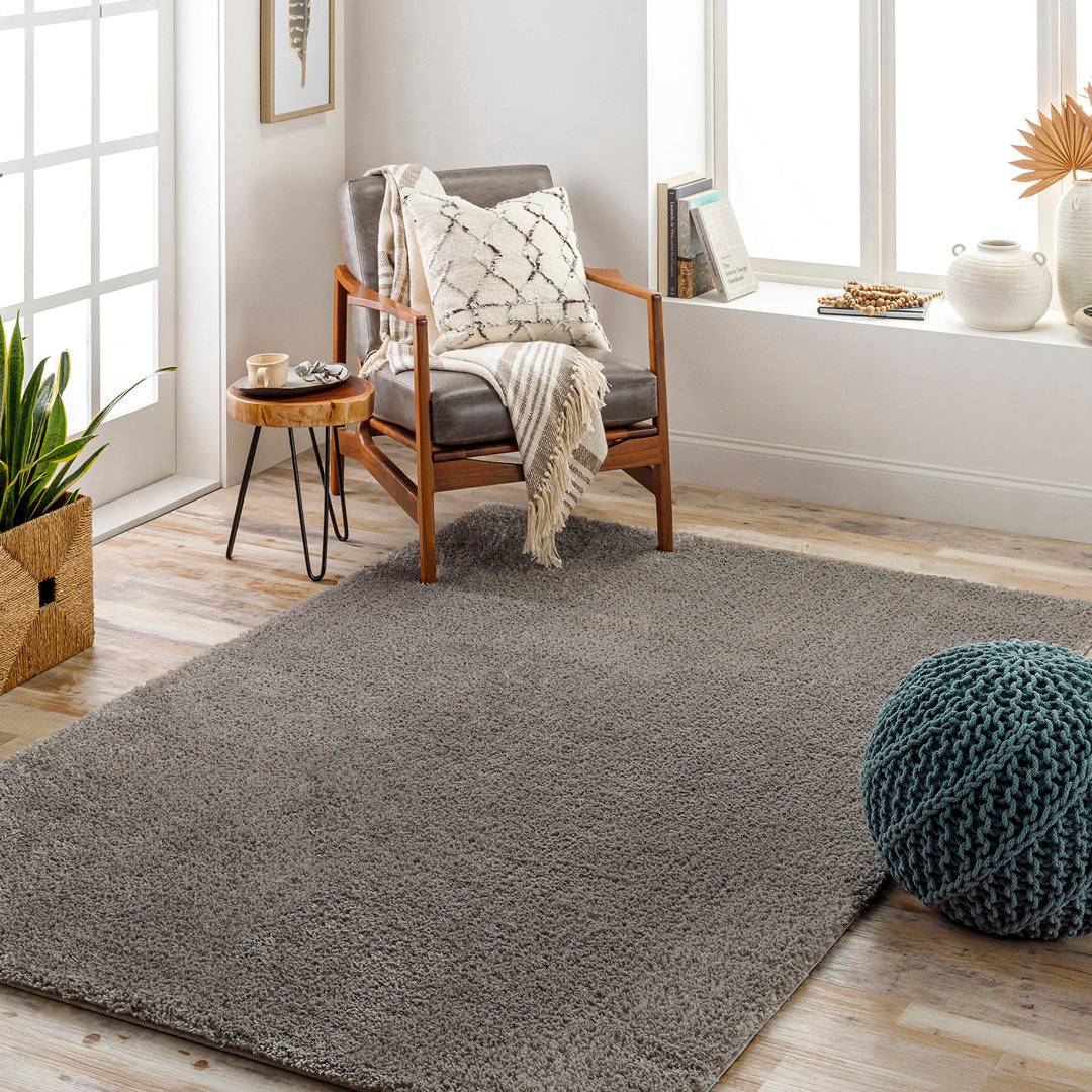 Large black and white rug Surya Dark Rug Grey