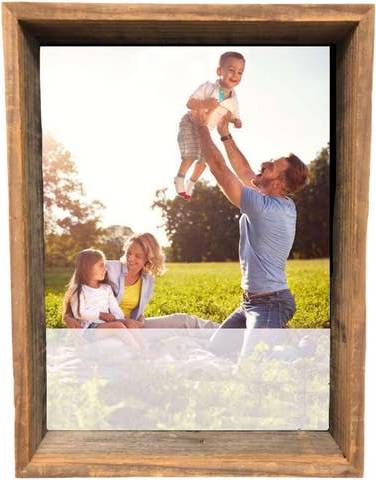 Photo box Homeroots 16" X Rustic Shadow Box Photo Frame