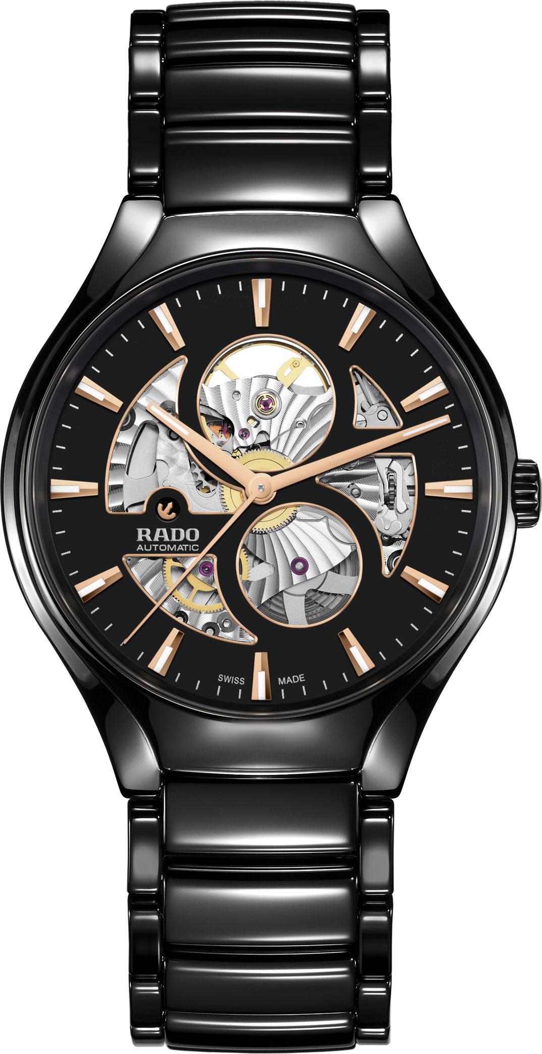Rado True Round Automatic Open Heart R27107172 Analog Watch