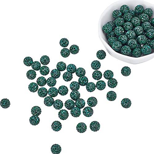 Green Rhinestone Ball Clay 100pcs