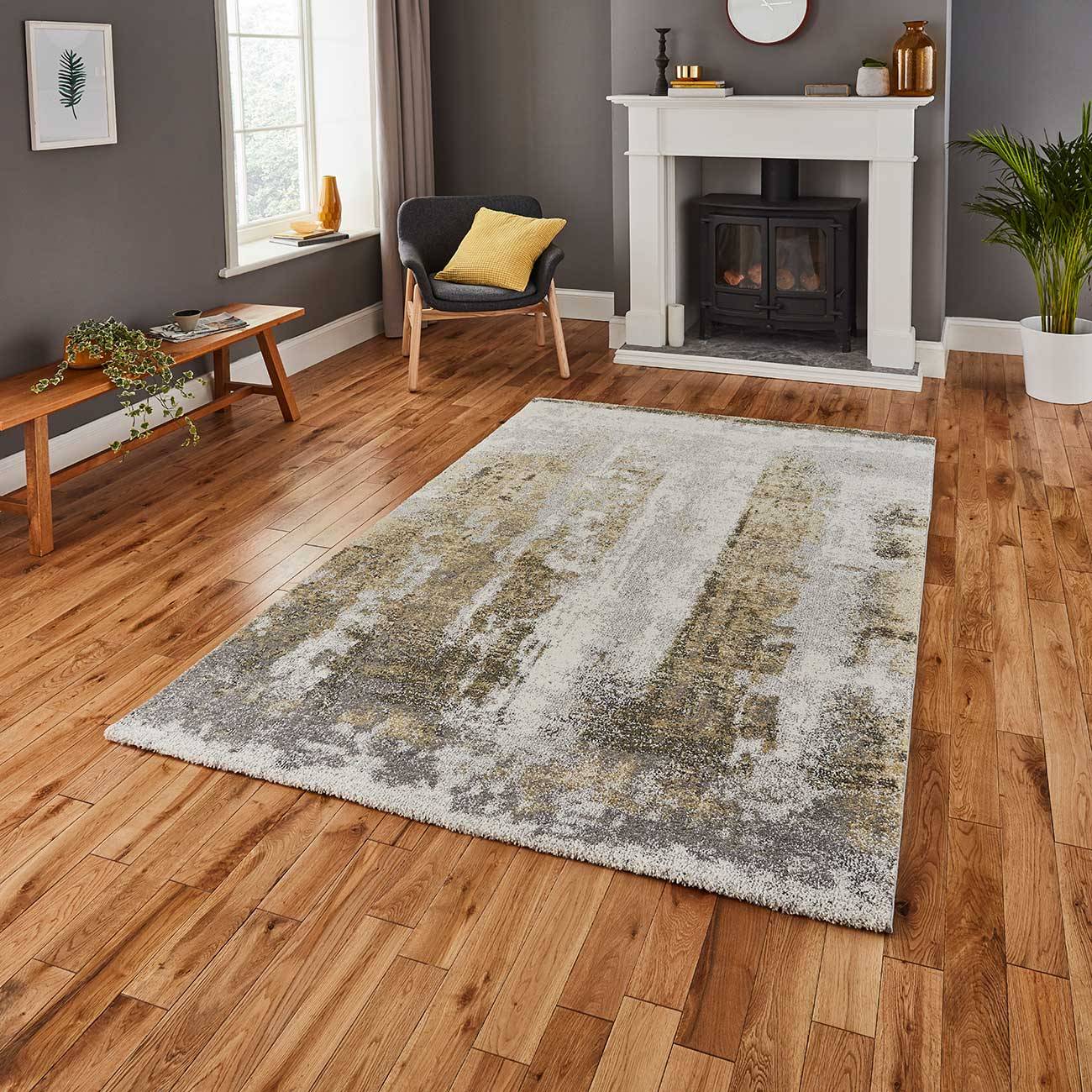 Think Rugs Brooklyn 8595 Yellow