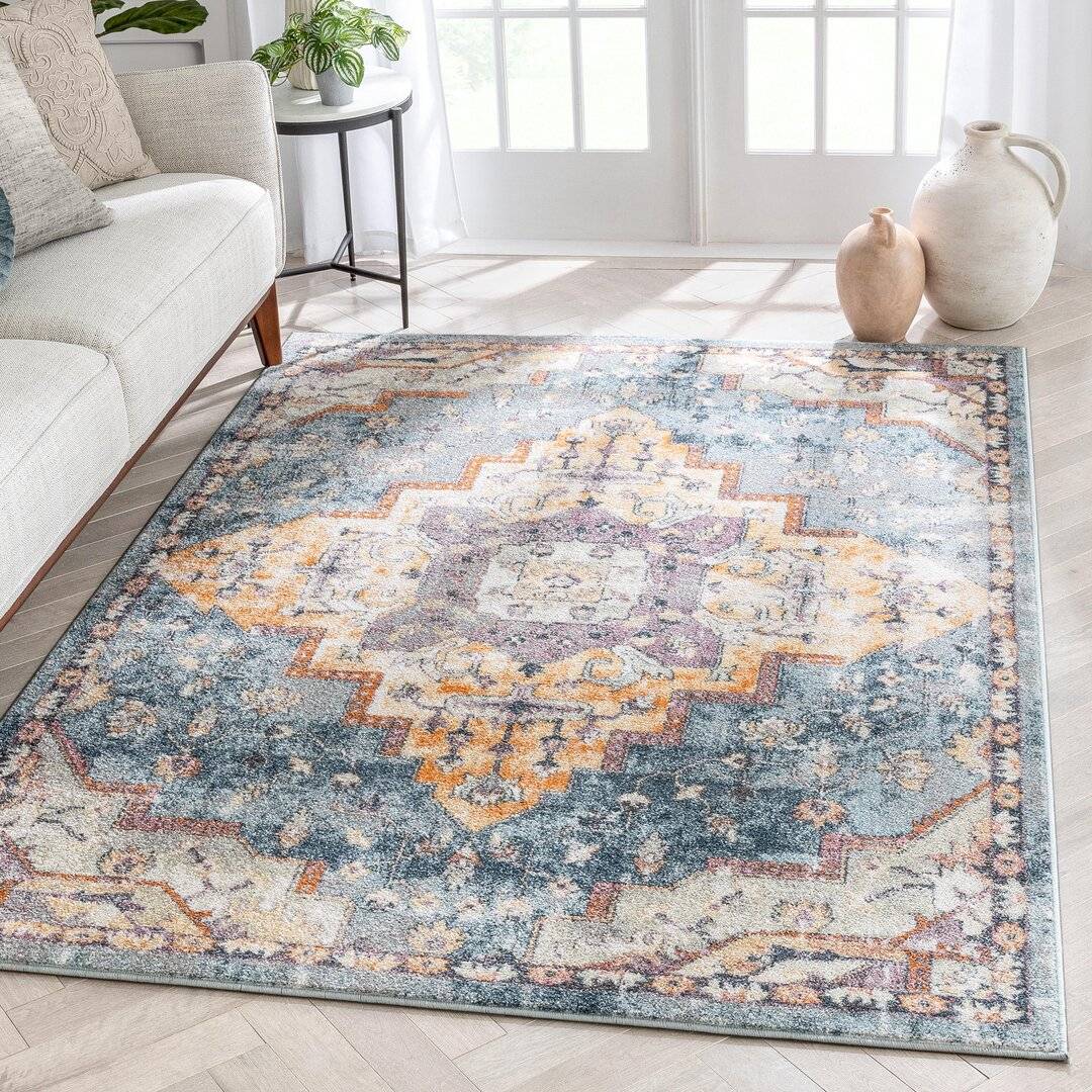 Well Woven Rodeo Medallion Blue