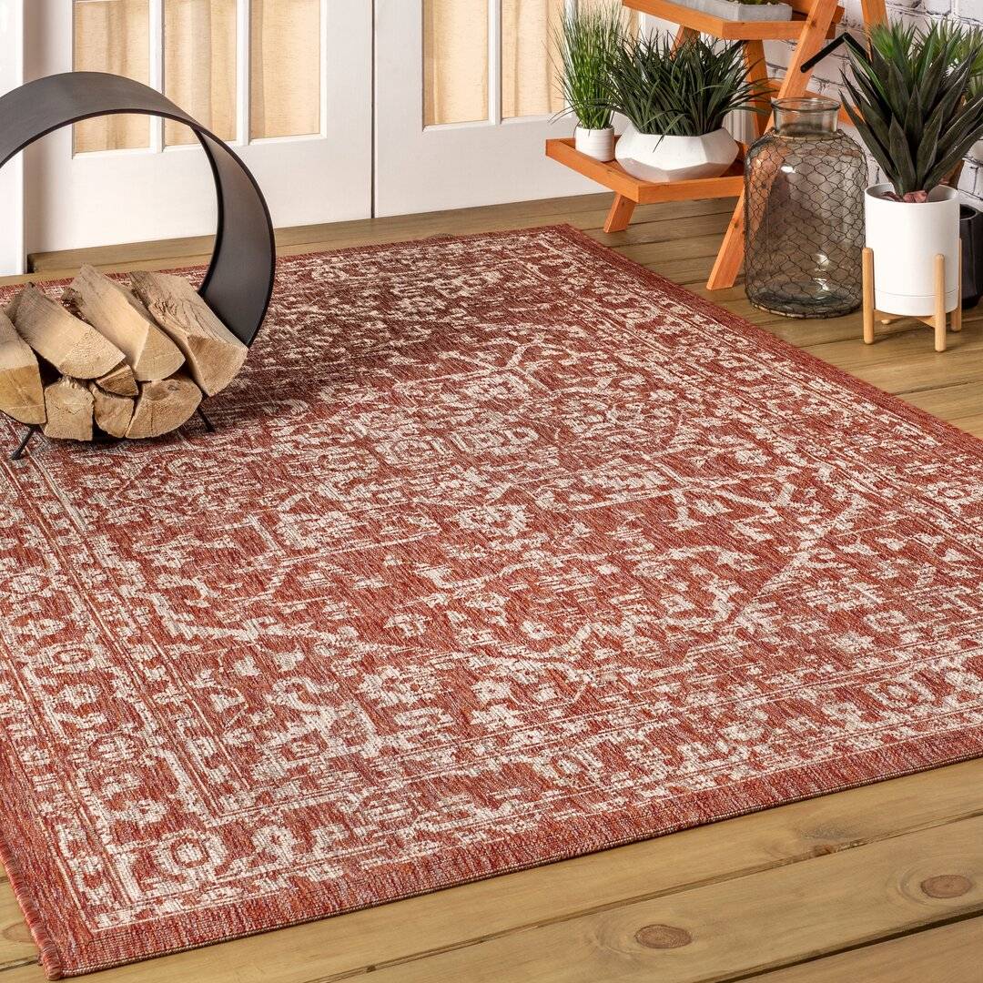 Blue Elephant Massimo Rug Red