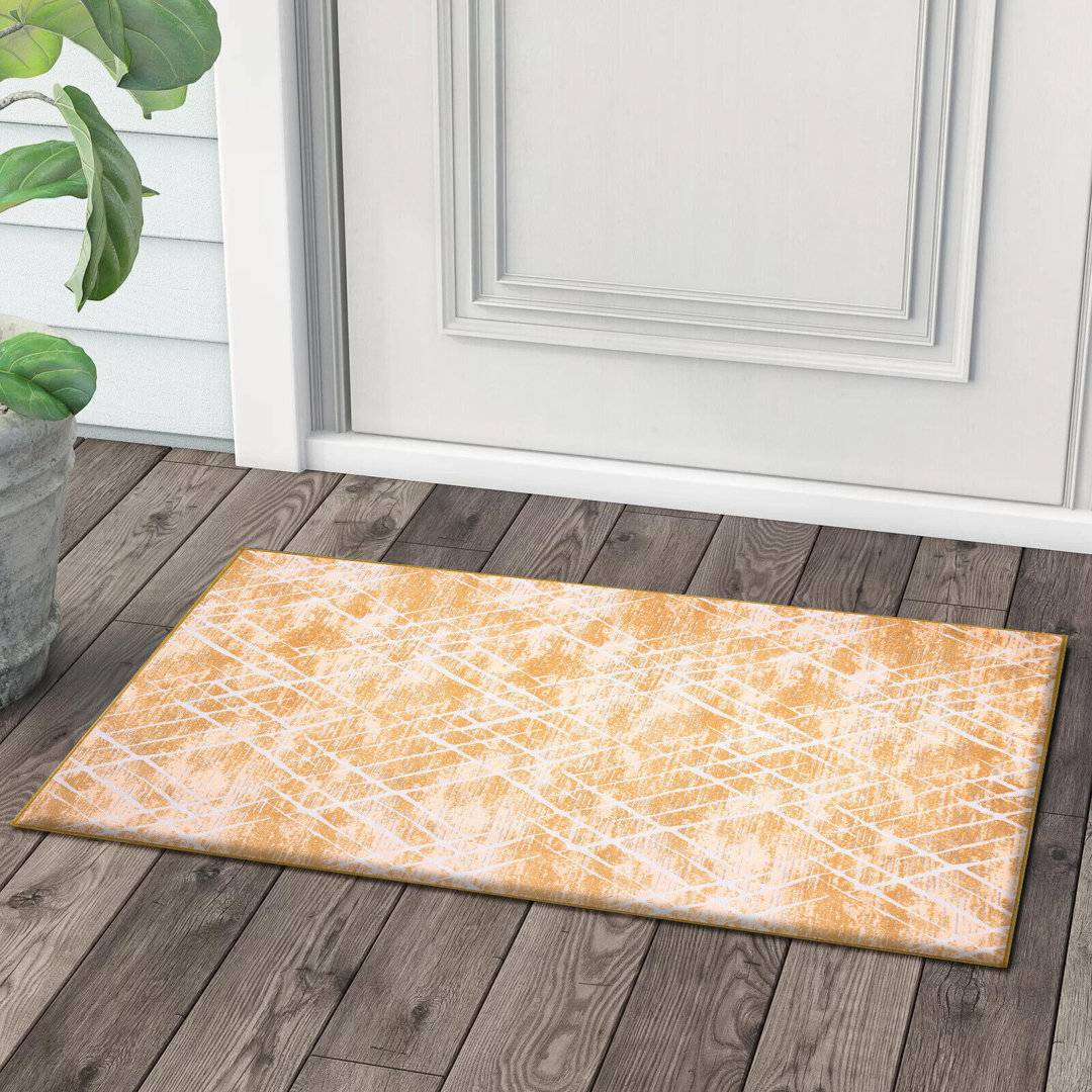 Metro Lane Room Yellow/White Rug