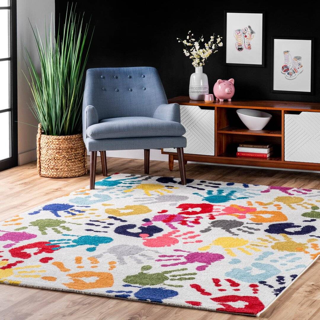 Brayden Studio Reticuli Rug White