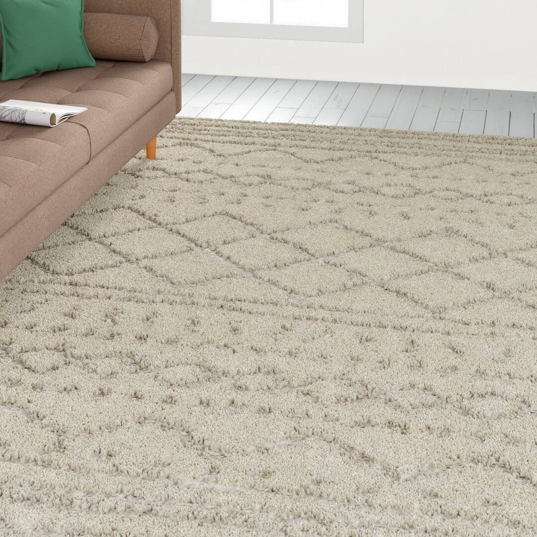 Hykkon Samara Looped Neutral/White Rug White
