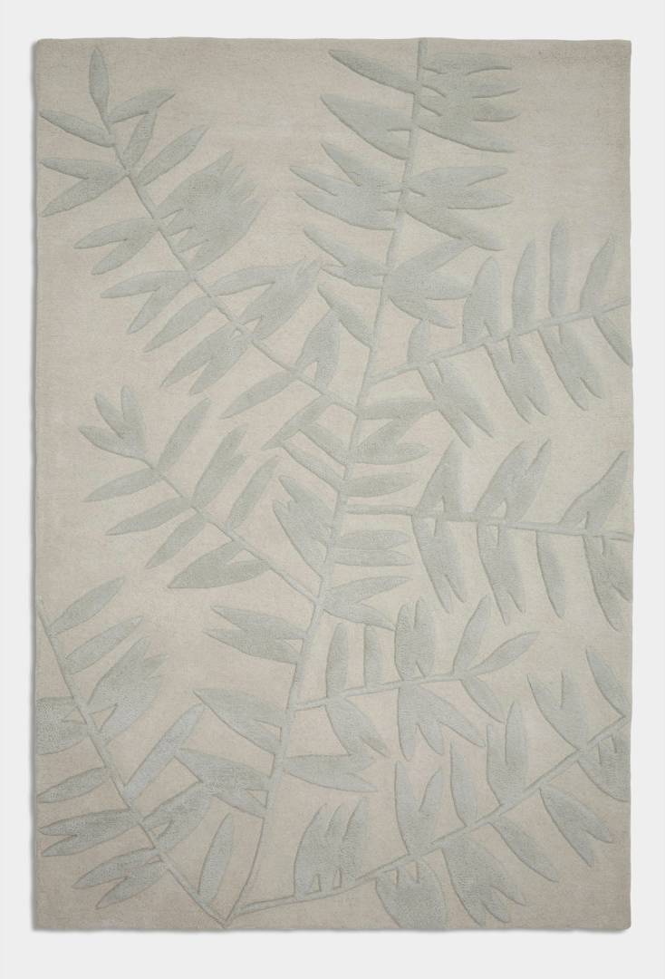 Ebern Designs Wool Light Rug Green