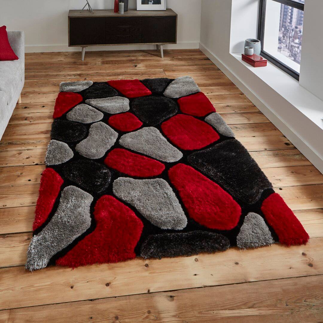 Zipcode Design Drew Tufted Grey/Red