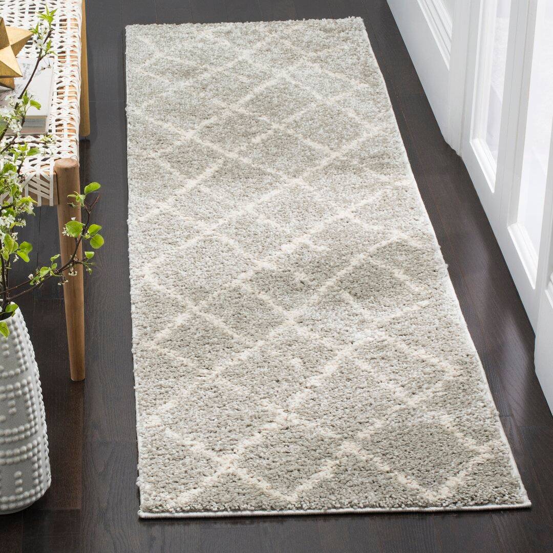 Williston Forge Verna Light Rug White, Grey