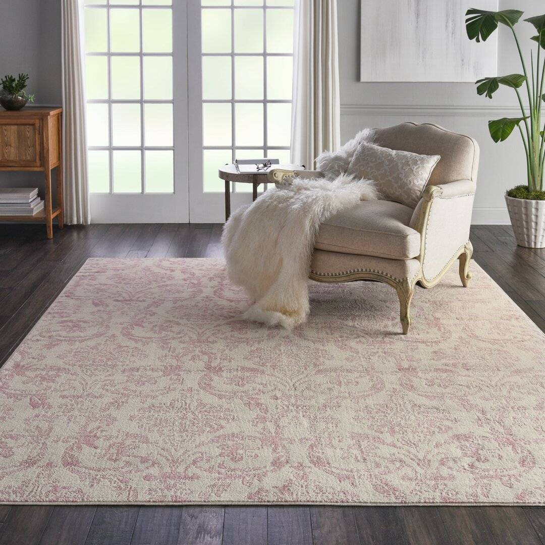 Three Posts Clarence Ivory/Pink Rug Pink