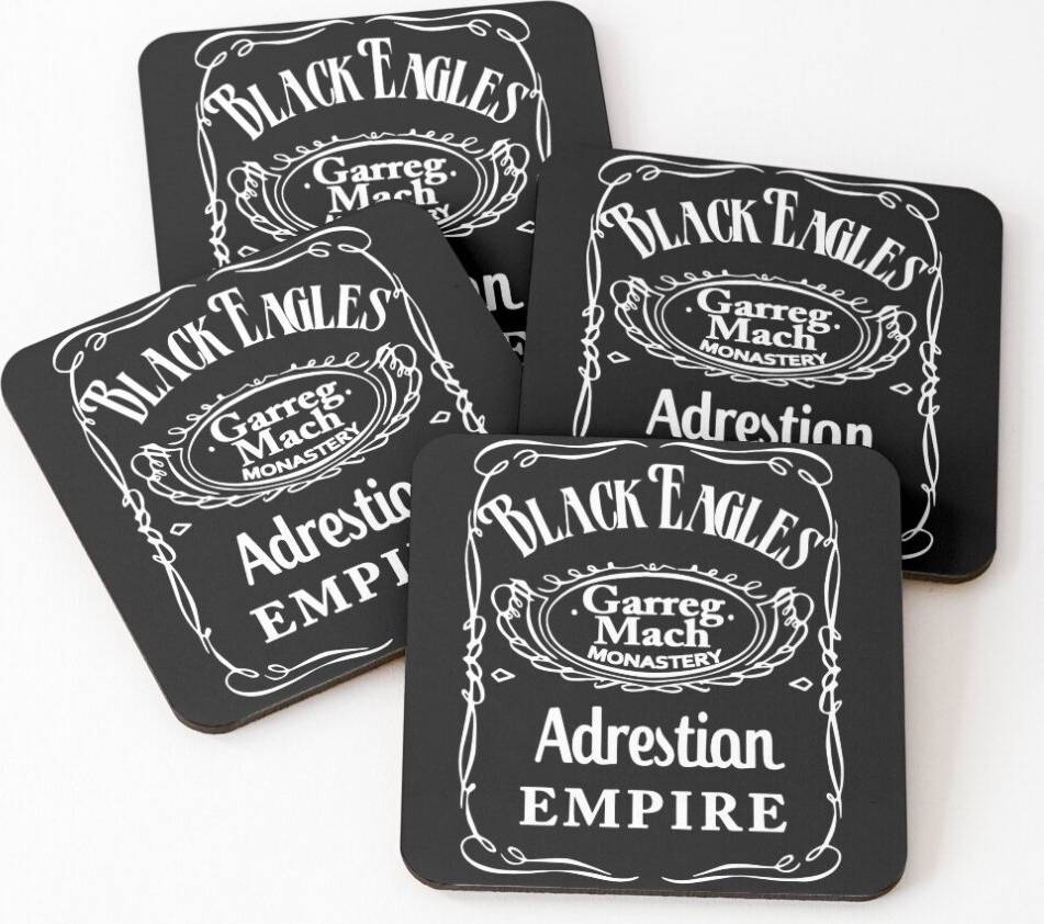Black label whiskey WHIBOS Whiskey Coaster